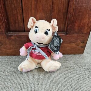 Vintage 1997 Harley Davidson Racer Hog Bean Bag Plush Pig